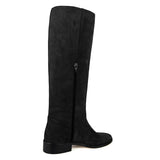 Dalia suede, black - wide calf boots, large fit boots, calf fitting boots, narrow calf boots