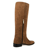 Amarillide suede, cognac - wide calf boots, large fit boots, calf fitting boots, narrow calf boots