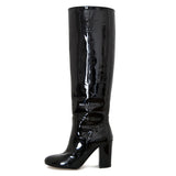 Lux, black - wide calf boots, large fit boots, calf fitting boots, narrow calf boots