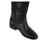 Achillea, black - wide calf boots, large fit boots, calf fitting boots, narrow calf boots
