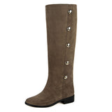 Amarillide suede, sand - wide calf boots, large fit boots, calf fitting boots, narrow calf boots
