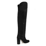 Lunaria suede, black - wide calf boots, large fit boots, calf fitting boots, narrow calf boots