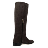 Amarillide suede, dark brown - wide calf boots, large fit boots, calf fitting boots, narrow calf boots