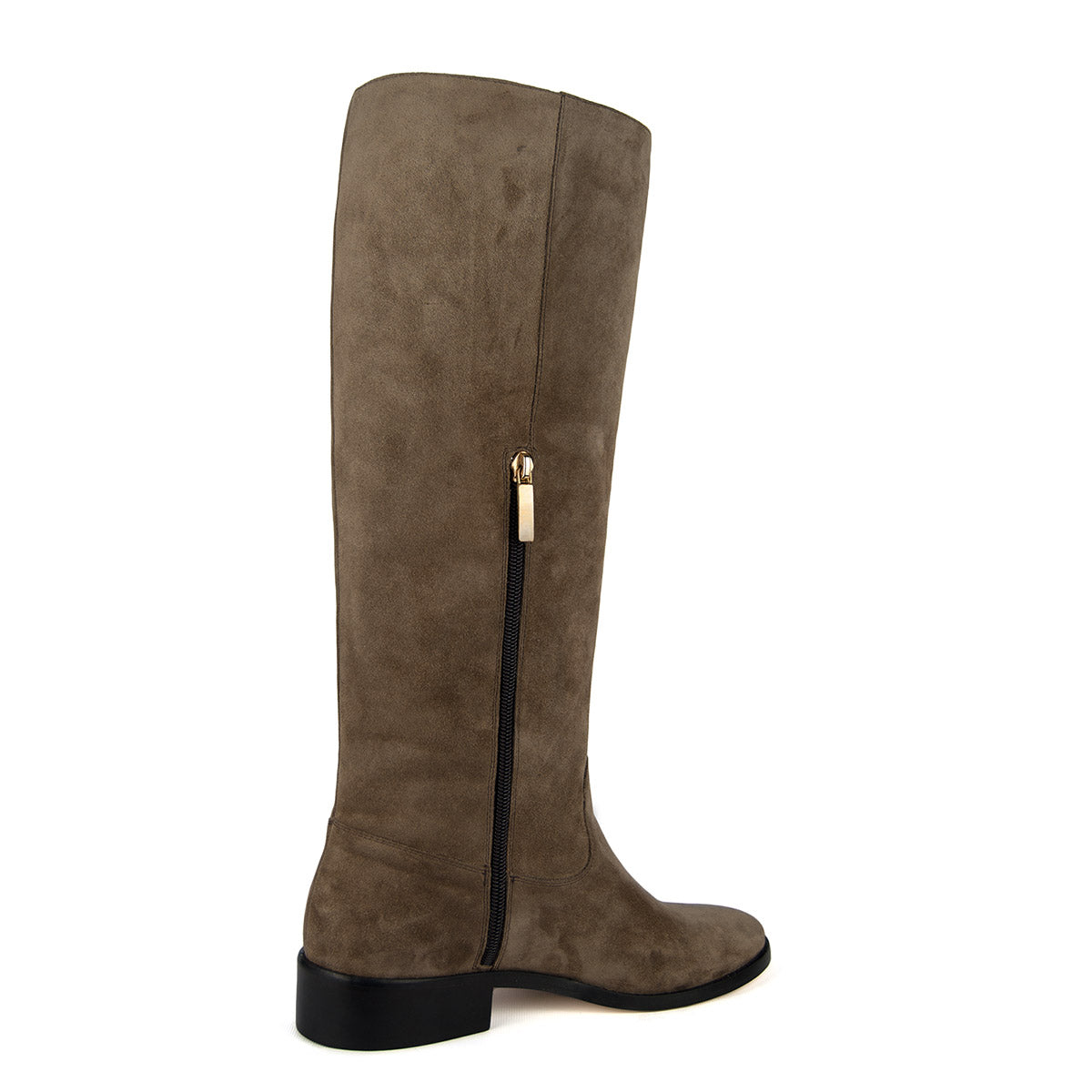 Achillea suede, sand - wide calf boots, large fit boots, calf fitting boots, narrow calf boots