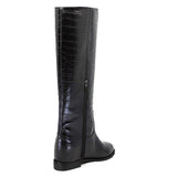 Victoria, black - wide calf boots, large fit boots, calf fitting boots, narrow calf boots