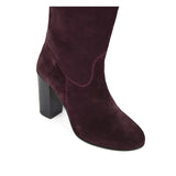 Lunaria suede, burgundy - wide calf boots, large fit boots, calf fitting boots, narrow calf boots