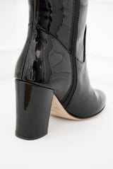 Lux, black - wide calf boots, large fit boots, calf fitting boots, narrow calf boots